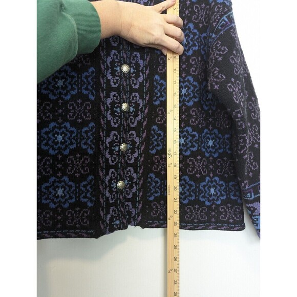 Nomadic Trading Cardigan Womens Purple Lambswool Size M - Picture 10 of 10